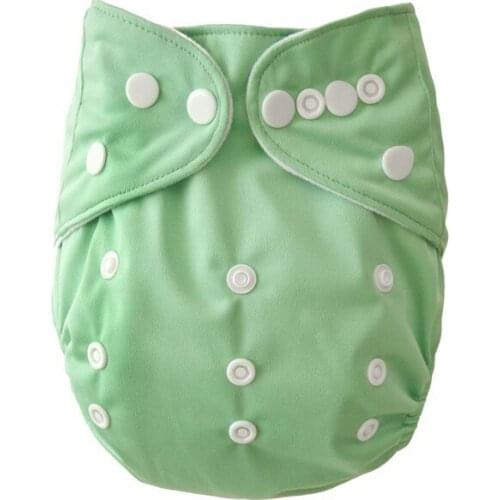 Naughty Baby Double Row Snaps Solid Color Pocket Diapers Covers Babies Nappies Nappy Infant Without Insert Baby Cloth Diapers