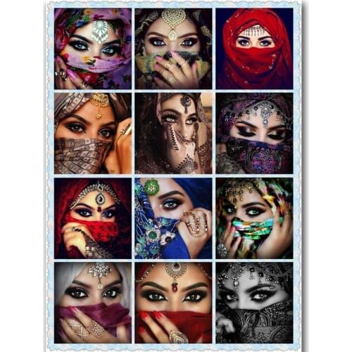 New 5D DIY Diamond Painting masked beauty eyes Cross Stitch Home Decor Diamond Mosaic Pattern Diamond Embroidery India beauty