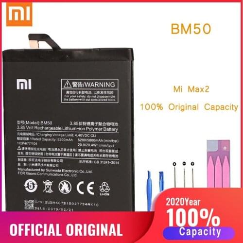 Original Phone Battery for Mi Max2 Battery Xiaomi MiMax 2 BM50 Batteries Xiomi bateria for Xiaomi Mi Max 2