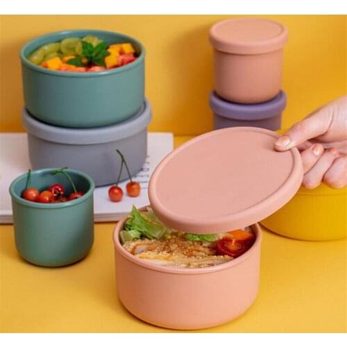 Portable Leak-proof Lunch Box Picnic School Office Food Silicone Lunch Box Childrens Instant Noodle Bowl Salad Food Box