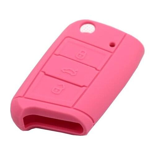 Remote Key Silicone Skin (Pink) For Volkswagen For VW Golf MK7