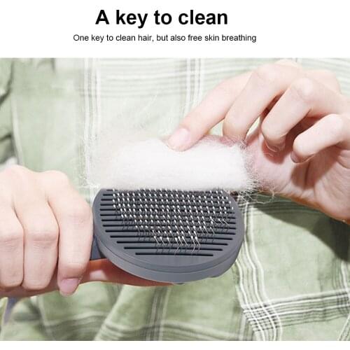 Cat Comb Dog Pet Grooming Brush Deshedding Hair Comb Pet Hair Removal Massage Comb Self Cleaning Pet Grooming Cleaning Supplies