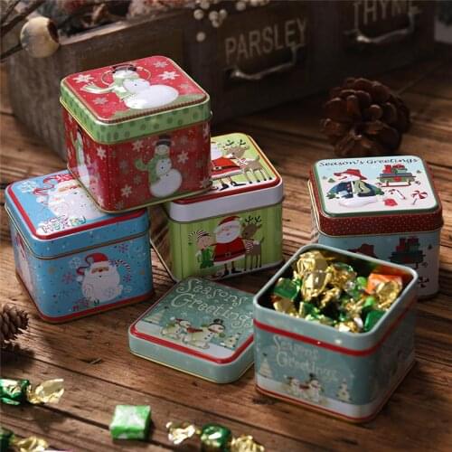 2020 Xmas new Year Christmas celebration decoration items Christmas decoration box Childrens gift box Candy jar storage FZ114