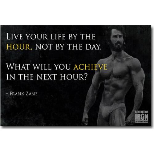 Frank Zane Bodybuilding Motivational Wall Sticker Silk Poster Art Light Canvas Home Decoration