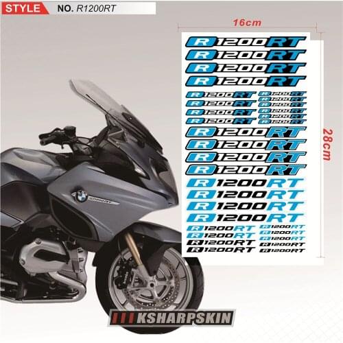 New sale Motorcycle Stickers Body Reflective Waterproof Body fuel tank tail box logo decals Kit set For BMW R1200RT r1200 rt