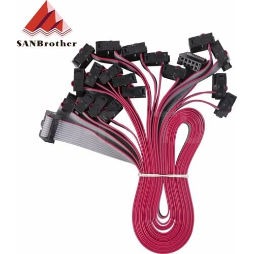 2pcs 10P 60cm 70cm 80cm 2864 LCD 2004 LCD Extension Cable MKS Prusa Ramps RepRap Anet i3 FT5 3D Flat Ribbon Date Cable Lead Wire