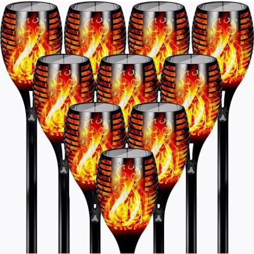 Solar Flame Torch Light Solar Lights Outdoor Decorative with Flickering Flame Waterproof Christmas Lights for Garden Yard