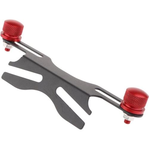 Universal Motorcross ATV License Plate Holder Mount Adjustable Bracket - Red