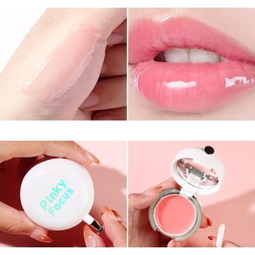Pinkyfocus strawberry lip mask repair lip liners remove dead skin portable makeup for women moisture sleeping lip mask PD099