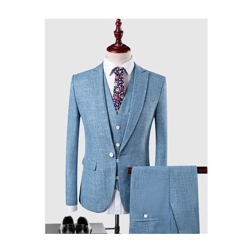 High Quality Custom Made Single Breaste Best Business Suit For men Wedding Suit Groom Tuxedos Groomsman Suit (Jacket+Pants+Vest)