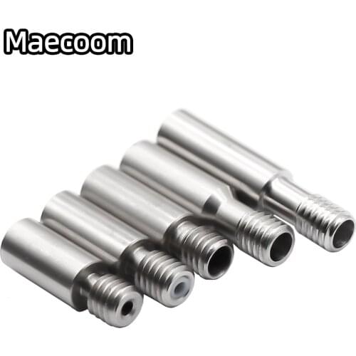 2PCS High Temperature Hotend Extruder Cr10 Ender3 Throat for Reprap 1.75mm 3.0mm Filament DIY Stainless Steel 3D Printer Parts