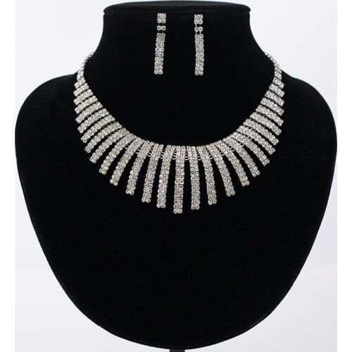 YFJEWE Womens Jewelry mystic Simulated Silver plated Pendant Angel Jewelry Sets Womens Artificial Necklace earring Set #N159