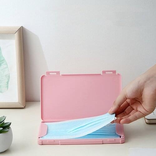 1PCS Plastic Dustproof Waterproof Mask Organizer Mask Cover Box Portable Facemask Holder Face Mask Storage Box Students Adults
