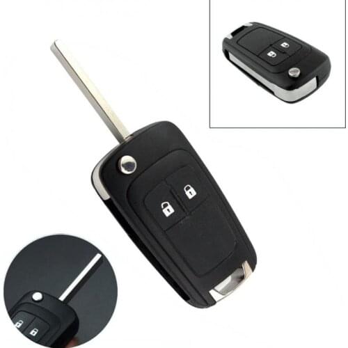 1Pcs Universal 2 Buttons Car Remote Shell Alarm Folding Flip Key Case For Vauxhall Opel Astra Auto Interior Accessories