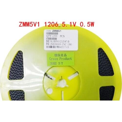100pcs/lot ZMM5V1 LL-34 1206 5.1V 0.5W Original authentic and new IC