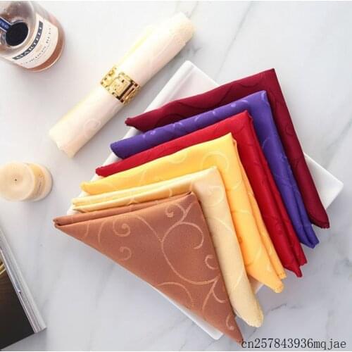 200pcs Damask Cloth Napkins Jacquard Napkins Hotel Wedding Table Decoration Mouth Cloth Placemat Size 48*48cm