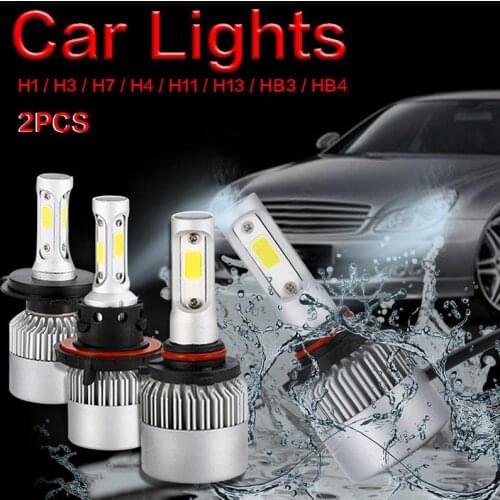 2X 3000K H4 LED H7 H11 H8 HB4 H1 H3 H13 9005 9006 Auto S2 Car Headlight Bulbs 72W 8000LM 6500K Led Car Styling