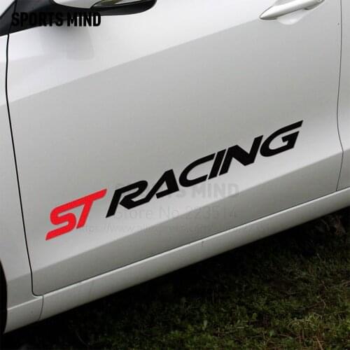 3 Pairs SPORTS MIND ST RACING Car Body stickers For ford focus BMW Honda Audi Mercedes Volkswagen Toyota Renault car accessories