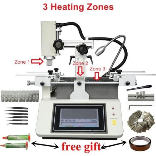 3 Zones Hot Air BGA Mobile Rework Station LY-5200 Touch Screen Mobile Chip PCB Repair Russia-Free Taxes