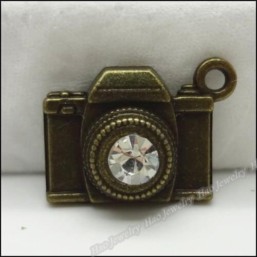 30pcs Vintage Charms Camera Pendant Antique bronze Fit Bracelets Necklace DIY Metal Jewelry Making