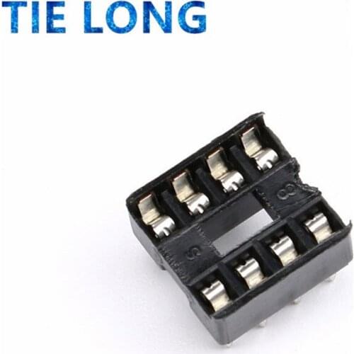 60PCS 8Pin 8 Pin DIP-8 8DIP 8 DIP IC Sockets Adaptor Solder Type IC Connector Chip Base 2.54MM