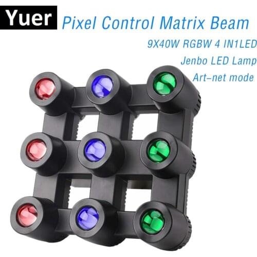 9 Eyes Matrix Beam Lights 9X40W RGBW 4IN1 LED Stage Lighting Effect Dj Disco Light LED Light Home DMX Control Wedding Show Laser