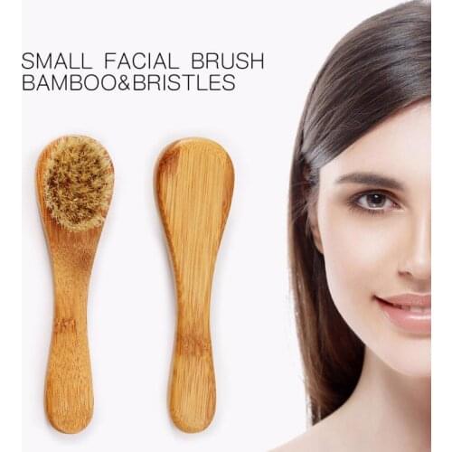 1 PC Face Cleansing Brush Bamboo Facial Cleansing Massage Care Brush Facial Cleanser Mini Beauty Skin Care Brush Drop Ship