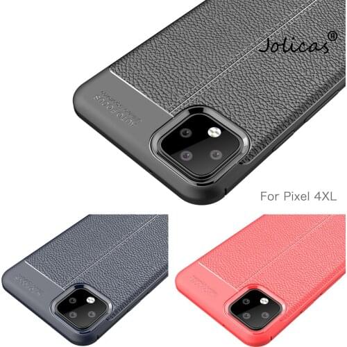 4 XL Mirror Covers For case Google Pixel 4 XL Anti Fingerprint For Google armor Pixel 4 XL Cover Lychee Pattern Cases Para funda