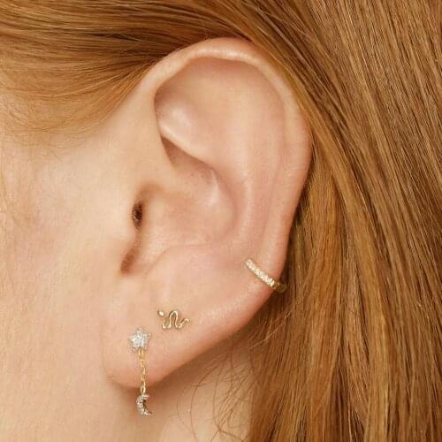 Guarantee 100% 925 sterling silver mini dainty stud earring ear bone minimal small stud vermeil cute lovely jewelry