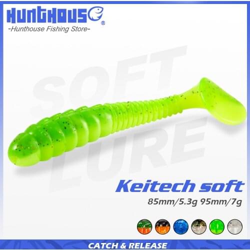 Hunthouse keitech Swing Impact soft rubber lure vibrotail wobblers silicone fishing lures bait pike perch 80mm 5.3g 5 pcs/bag