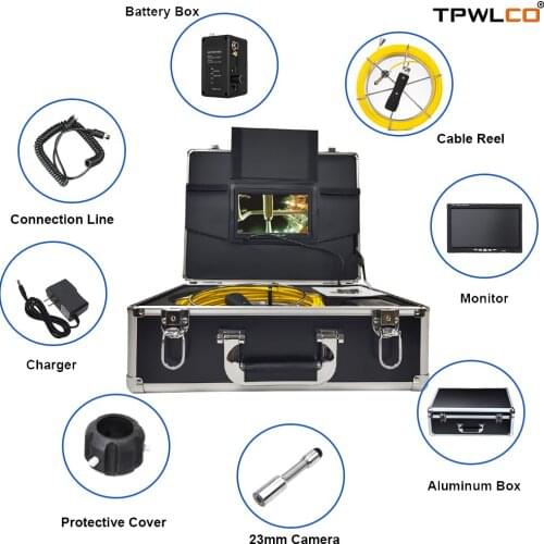 Pumbing Sewer Inspection Industrial Snake Camera 7 Inch 20M/30/40M 50M Drain Pipe Endoscope HD 1000TVL System