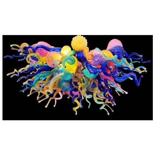 Colorful Mini Bedroom Unusual Hand Blown Glass Turkish Chandelier Lighting