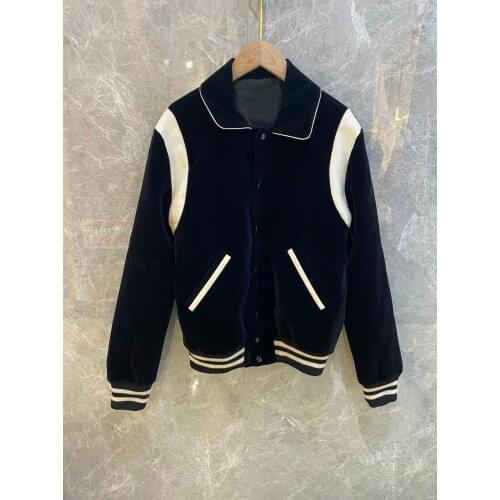 2020FW Autumn Casual Women Patchwork Velvet Baseball Jacket Female Unisex High Quality Loose Coat 2 Color Tutu 10.20