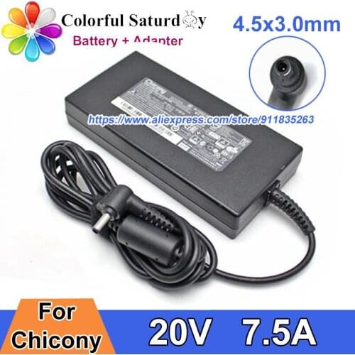 Small Chicony A18-150P1A Power Adapter 20V 7.5A 150W A150A039P Laptop Charger AC Adapter 4.5x3.0mm