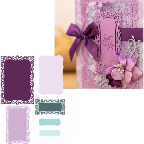 Vintage Rectangle Frame Metal Cutting Dies Hollowed Vintage Border Rectangle Frame Die Cuts For DIY Card Making New 2019 Crafts