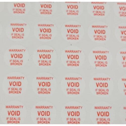 500pcs 12mm 10mm Diameter Seal Label Sticker WARRANTY VOID IF SEAL IS BROKEN
