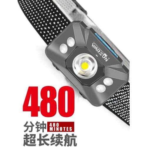 The head-mounted headlight glare inductive charging bright lights for night fishing fishing long life lighting ceiling lamp