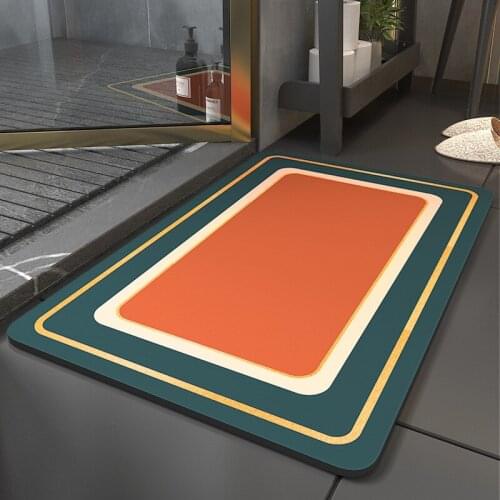 Diatom Ooze Non-Slip Bath Mats Super Absorbent Shower Bathroom Carpets Soft Toilet Floor Quick Dry Rugs for Home Decor