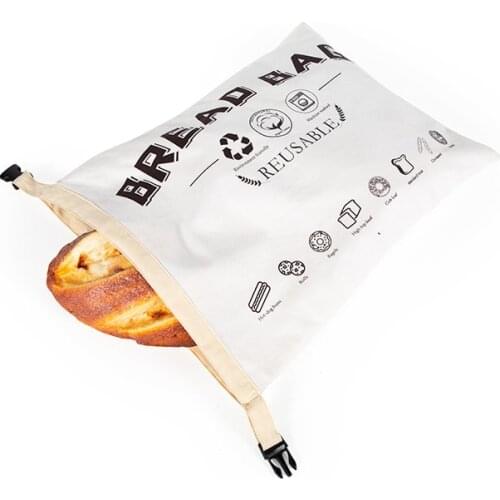 Organic Cotton TPU Bread Bag Reusable Premium Bread Bag Bakery Supplies Recyclable Sustainable Zero Waste vegetarian Friendly
