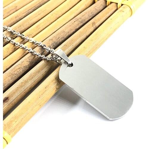 Stainless Steel Necklace for Man Blank Pendant Free Chain GH1216-9