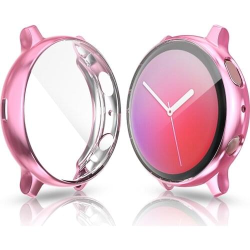 Suitable for Samsung Galaxy watch active 2 40mm 44mm soft TPU shockproof case, watch stand, accessories with screen protection