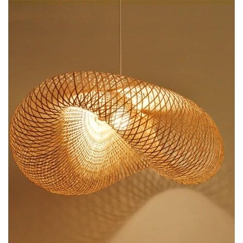 Southeast Asia Pendant Lights Handmade Bamboo Hanglamp For Living Room Bedroom Dining Room Bar Decor Loft Luminaire Suspension