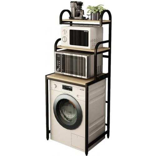 Roller Washing Machine Storage Rack Floor Flip Balcony Washing Machine Shelf Above The Wave Wheel Bathroom Storage Rack