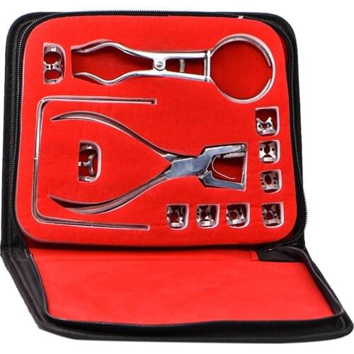 Dental Dam Hole Puncher Set Puncher Pliers for Dentist Perforator Rubber Orthodontic Tools Dam Clip