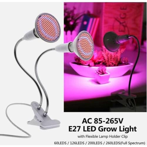 LED Grow Light 60 126 200 260Leds E27 110V 220V Phyto Lamp Full Spectrum LED Grow Light E27 Led Growing Lamps For Plant