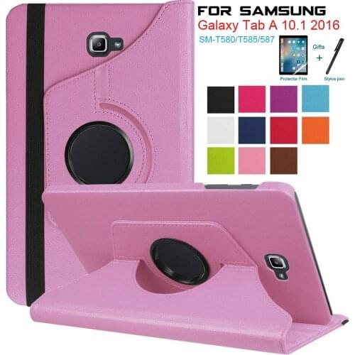 Tab A A6 10.1 SM T580 T585 T587 360 Rotating Case Cover for Samsung Galaxy Tab A 10.1 2016 Tablet Multi Angel Stand Cover Case