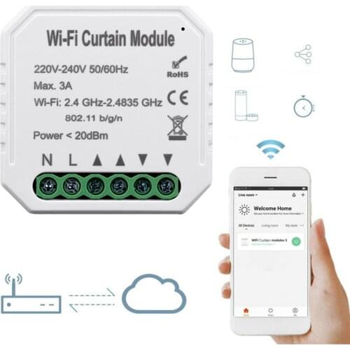 Tuya WiFi Intelligent Curtain Module Intelligent Home DIY Tool Curtain Switch Module Compatible for Alexa Google Home