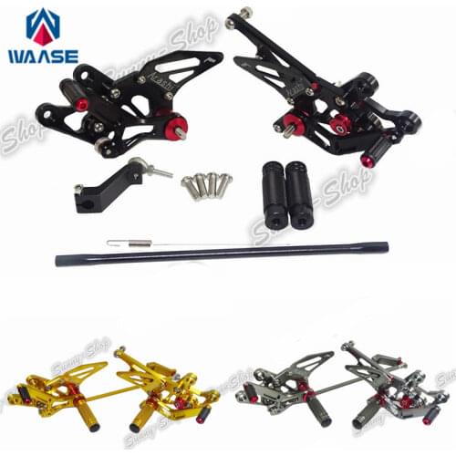 Adjustable Rider Rear Sets Rearset Foot Rest Pegs Black For YAMAHA FZ1 Fazer 2006 2007 2008 2009 2010 2011 2012 2013 2014 2015