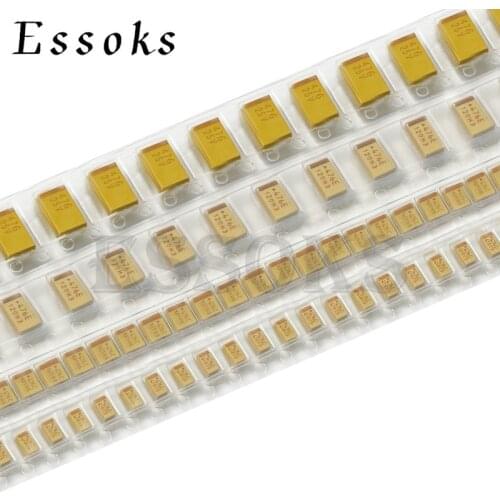 10PCS A B C D E Case Tantalum capacitor 6V 6.3V 10V 16V 25V 35V 50V 1uf 2.2UF 4.7UF 10UF 22UF 33UF 47UF 100UF 220uF 470UF