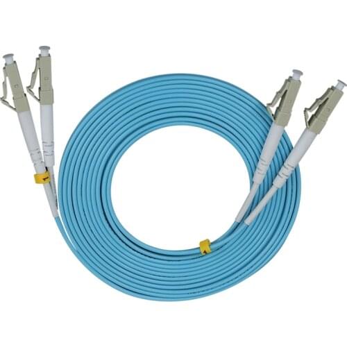 10pcs/lot LC-LC 10Gbps OM3 MM 50/125 Multi Mode Optical Fiber Patch Cord 2.0mm Duplex Fiber Optical Jumper LC/UPC-LC/UPC